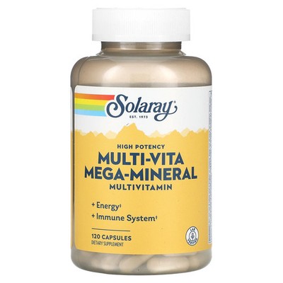 2 X Solaray, High Potency Multi-Vita Mega-Mineral, Multivitamin, 120 Capsules