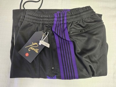 needles ニードルス バタフライ刺繍 トラックパンツ S パープル Needles Track Pants Black Purple Butterfly Side Stripe Japan Size