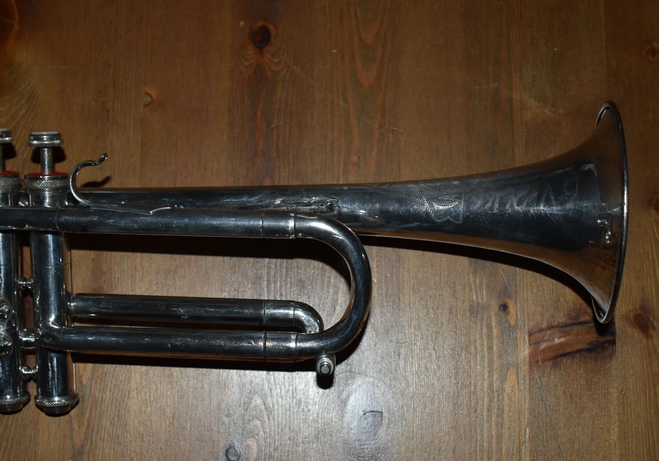 Schöne B-Trompete Weltklang mit Mundstück, vintage - Bild 4 von 4