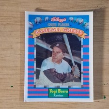 Kellogg's 1991 Baseball Greats Stand-Ups Yogi Berra Yankees MLB Card #11