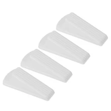 Door Stopper for Bottom of Door, 4 Pcs Stackable Rubber Door Stop Wedge, White