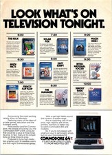 1984 COMMODORE 64 Computer print ad 1980s CA.27