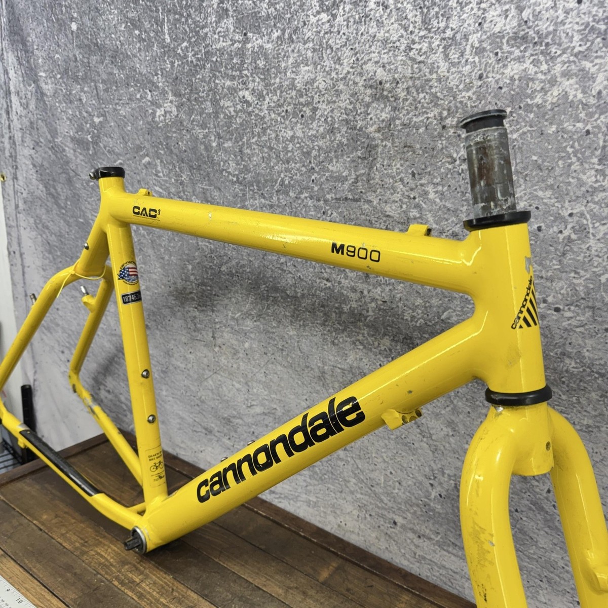 Vintage Cannondale M900 CAD3 Frame 20in Yellow USA 90s MTB P-Bone