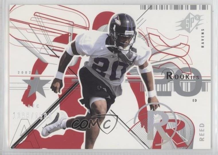 2002 SPx SPx Rookies 1308/1500 Ed Reed #99 Rookie RC HOF 0gm