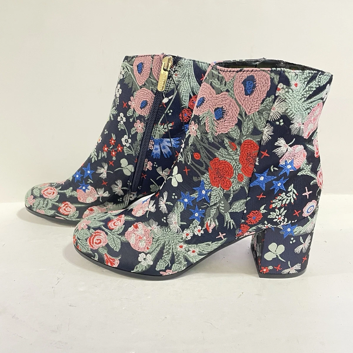 Embroidered Blue Ankle Boots for Women for sale | eBay