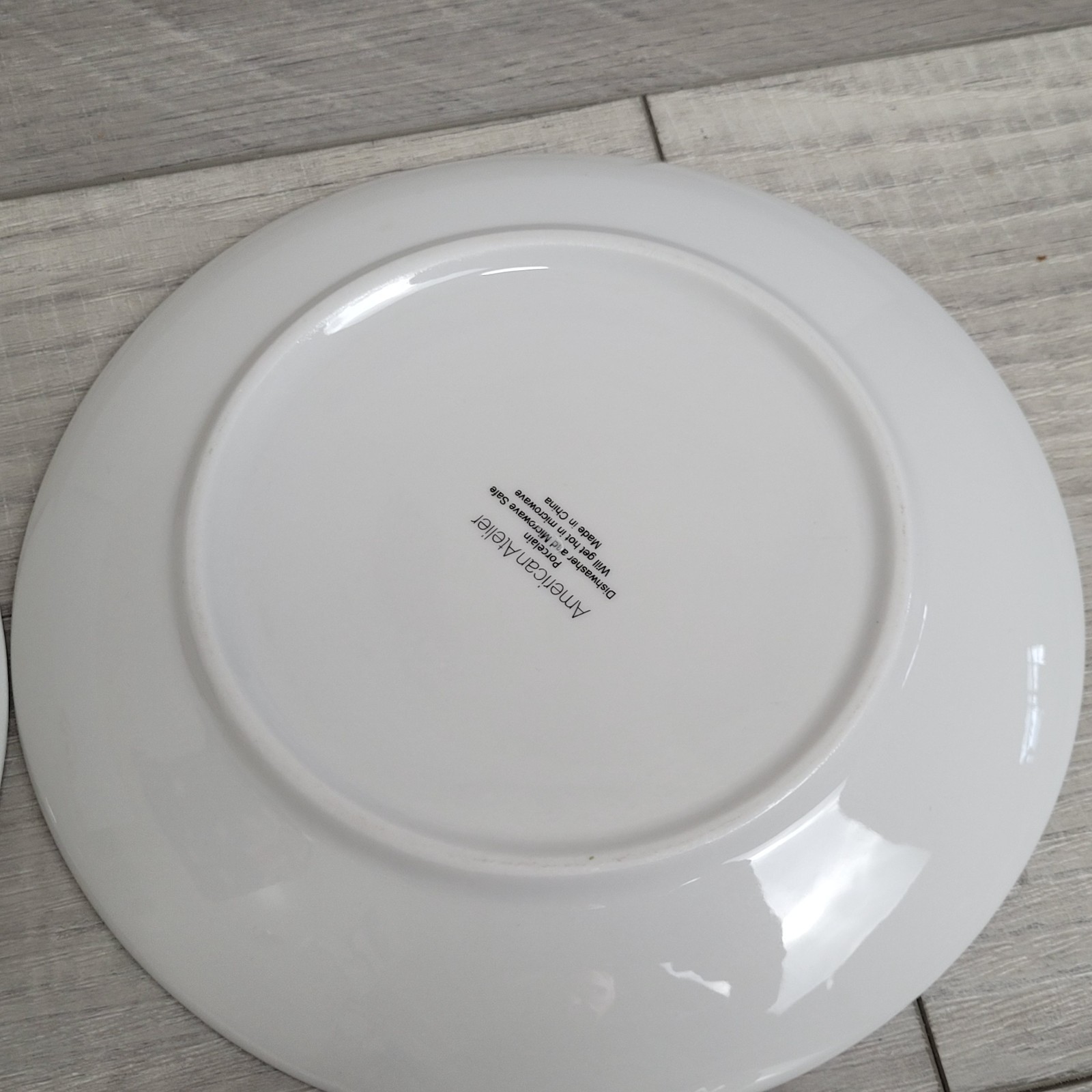 American Atelier Porcelain Plates 8" Salad Dessert Christmas Holiday Set of 4