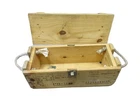 Vintage Wooden Ammo Crate Box Rope Handles Explosive Projectiles Military USGI