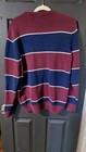 Chaps Sweater Size Medium Mens Heavy knit Pullover Thermal Red Maroon Blue — photo 4