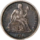 1861-P Seated Liberty Dime