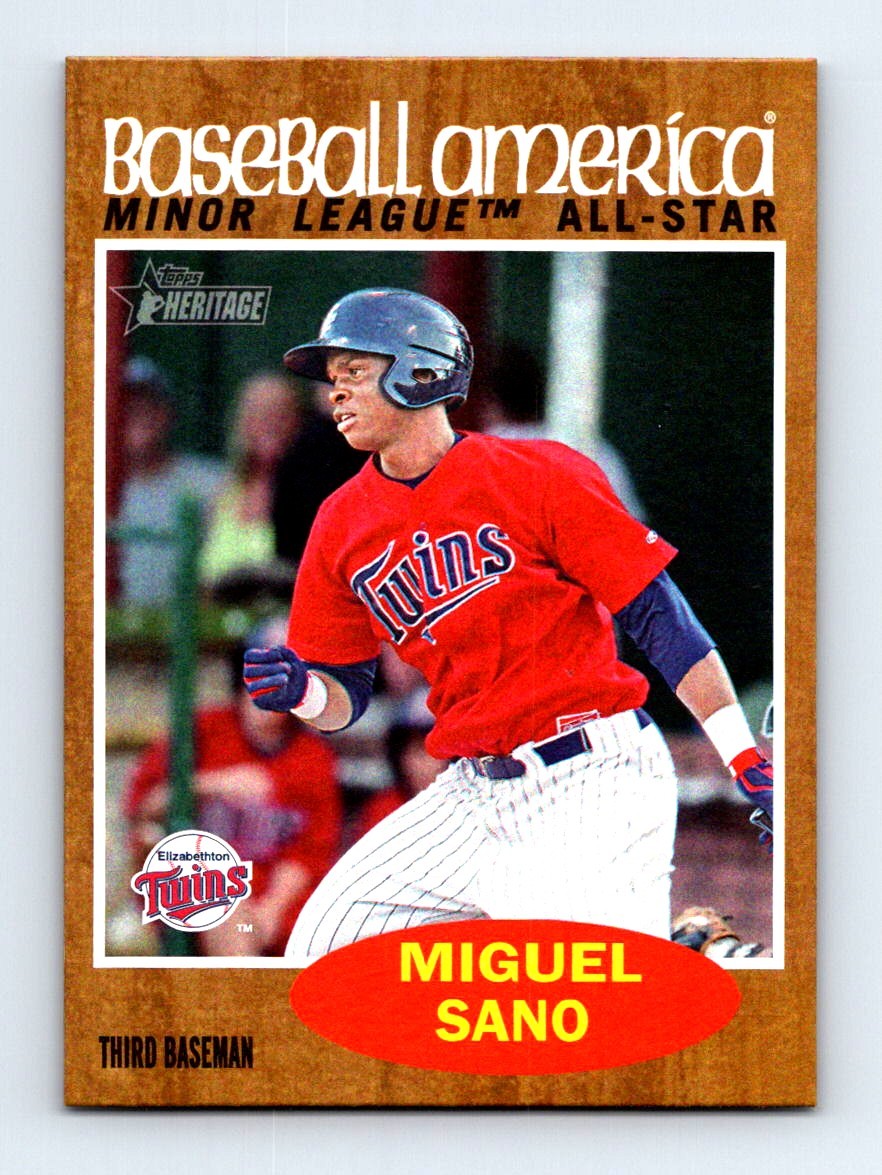 #234 2011 Topps Heritage Minor League * Miguel Sano Elizabethton Twins