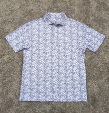 Rhoback Mens Performance Golf Polo The Wildflower Floral Print Men  s Med