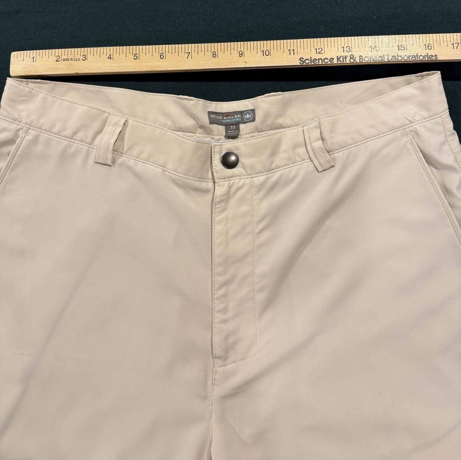 Peter Millar Light Beige Performance Stretch Shor… - image 4