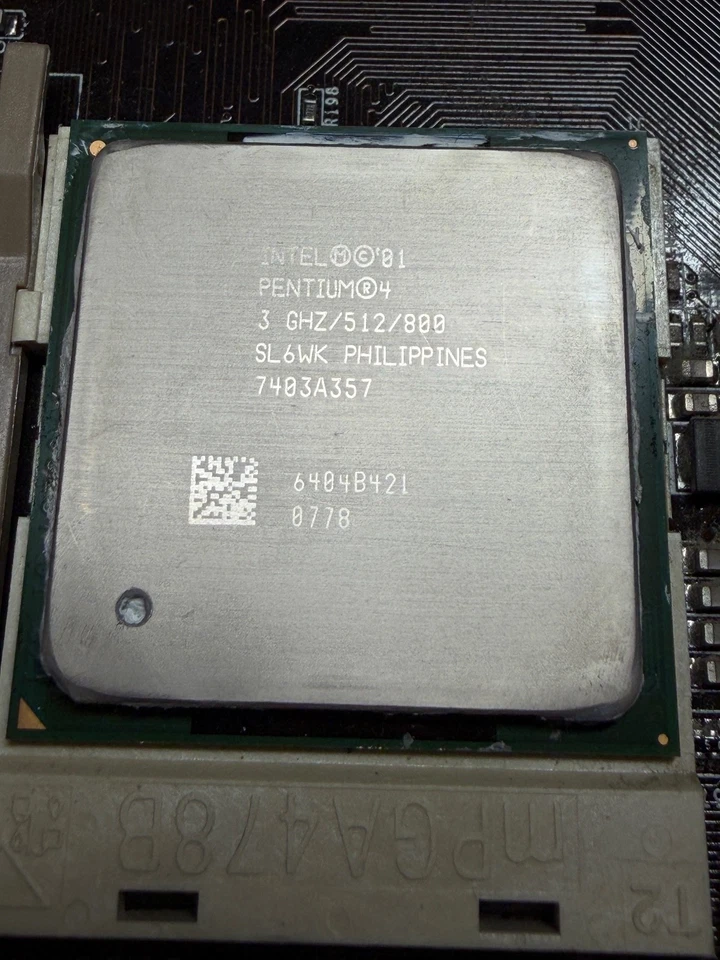 Asus IC7 (Socket 478) – Tested & Working – 3 GHz - 2 GB DDR - Backplate - Image 4 of 4