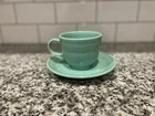 Fiestaware Fiesta Homer Laughlin China Tea Cup & Saucer Set Chartreuse Green USA