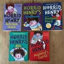 HORRID HENRY PAPERBACK BOOKS. X 5. Francesca Simon. New. 