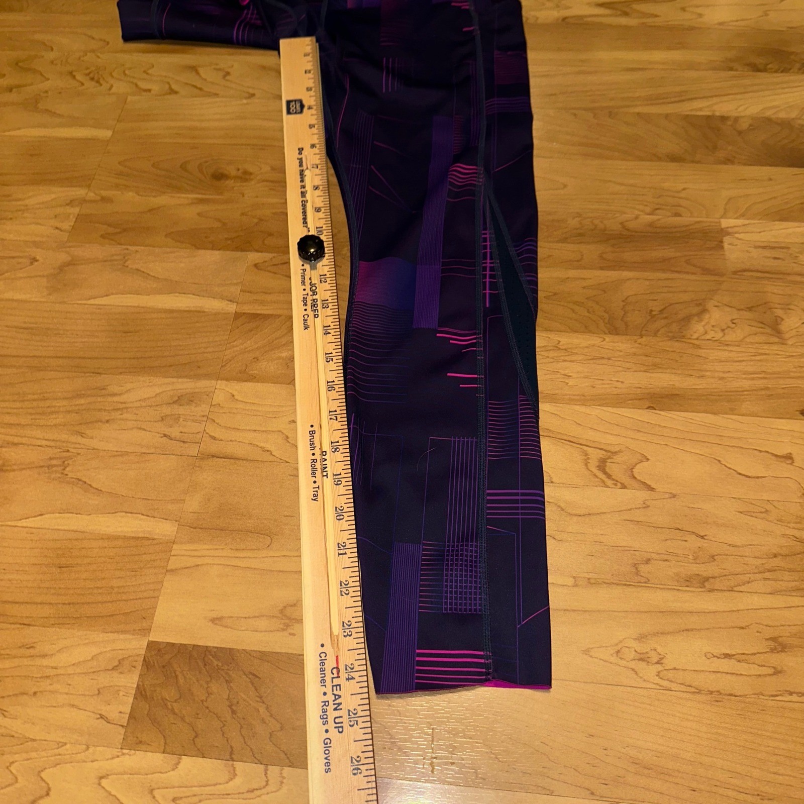 Brooks Women's Running Leggings Purple Geometric Activewear Size L No drawstring thumbnail 9