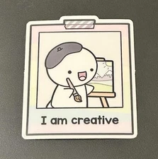 NEW The Coffee Monsterz Co. “I Am Creative” Self Affirmation Sticker TCMC