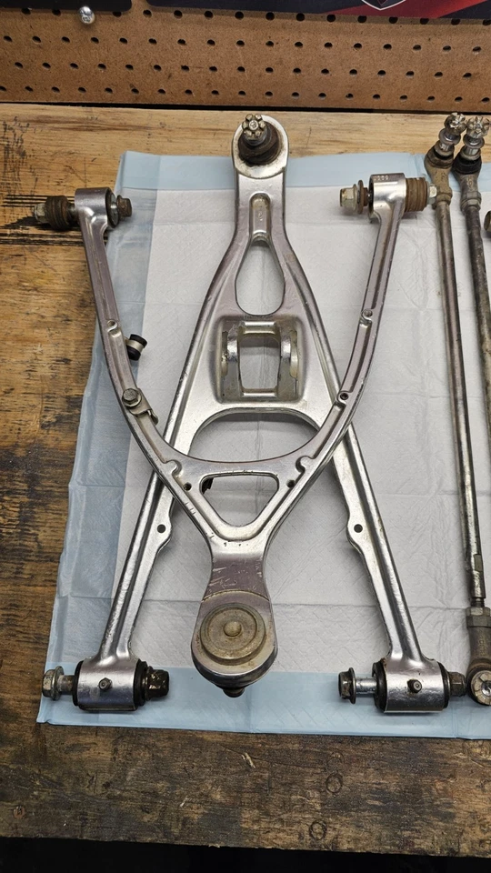 08-15 CAN-AM DS450 A-ARMS SET  LH RH OEM GENUINE   A Arms  - Image 2 of 4