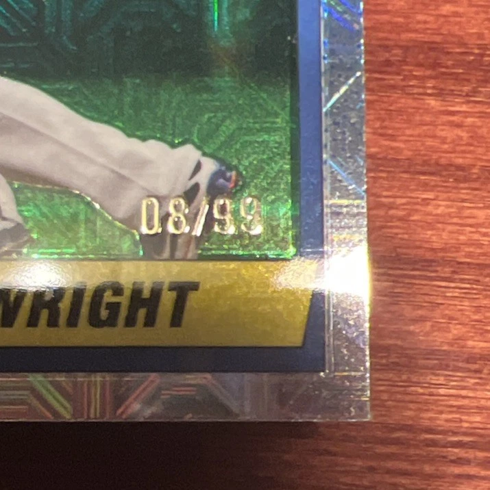 2025 Topps Update David Wright U90C-90 Silver Pack Green Mojo Refractor /99 Mets - Image 3 of 3