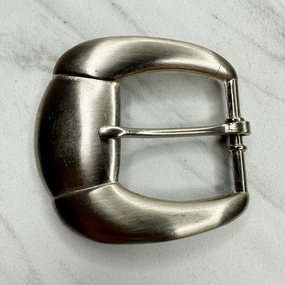 #ad #ad Silver Tone Simple Basic Belt Buckle Rounded Rectangle Frame 2.4quot; $6.99