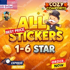 Monopoly Stickers GO 1⭐- 6⭐ (Golden blitz Available) CHEAPEST🔥SUPER FAST⚡24/7