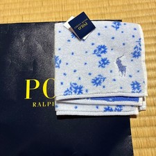 Polo Ralph Lauren Cotton Handkerchief Blue Floral 25cm