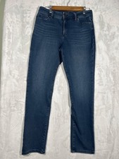 Bandolino Womens Size 8 Blue Stretch Denim Jeans With Front  Back Pockets Zip F