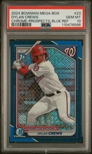 2024 Bowman Mega Box Chrome Prospects Blue Dylan Crews #23 PSA 10