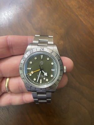 San Martin NH34 39mm BB GMT Watch SN054GC Green Dial