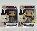 Funko Pop Stranger Things Lot Of 2 - #421 Eleven With Eggos & Chase - Box Damage