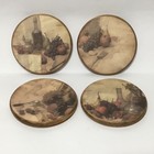 Wooden Coasters - Set Of 4 - Rustic Wine And Fruit Theme — photo 2