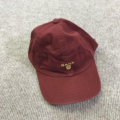 Gant Hat Cap Strap Back Womens One Size Burgundy Logo Baseball Cotton Casual