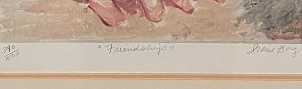 Tres litografías Irene Borg numeradas, firmadas, personalizadas enmarañadas y enmarcadas Foto 3 de 4