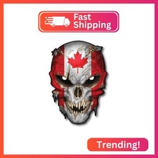 Decals by Haley Canada Skull Canadian Flag Maple Leaf Vinyl 3M Decal Sticker wit