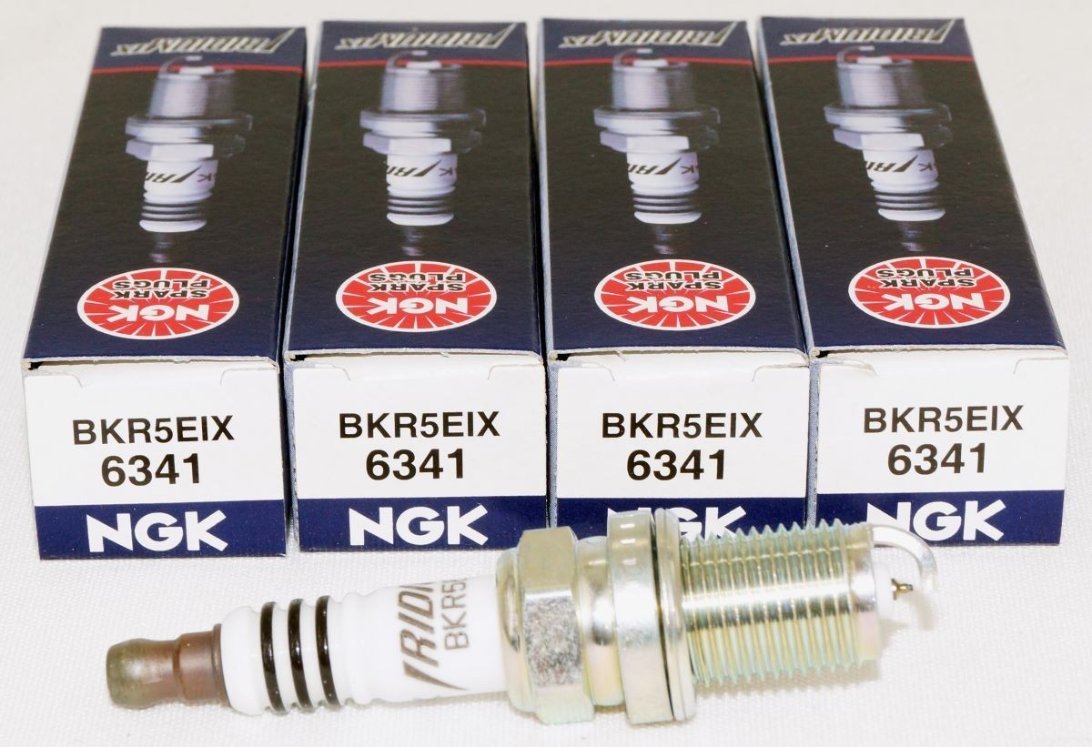 Set of 4 Genuine NGK 6341 Iridium IX Spark Plug BKR5EIX