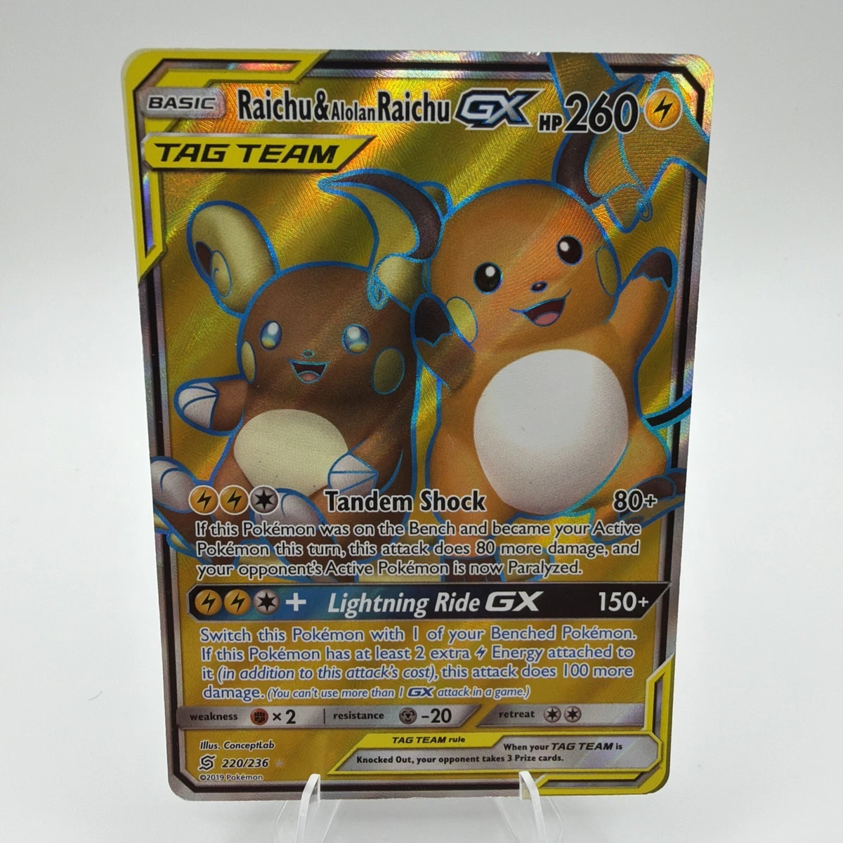 Preços baixos em Cartões TCG Raichu & Alolan GX Pok√©mon | eBay