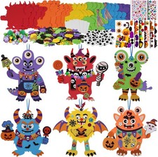 24 Pack Halloween Monster Foam Craft Kits for Preschool Kids