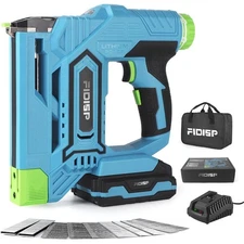 Cordless Nail Gun/Stapler, 20V Battery Powered Brad Nailer/Stapler with Battery