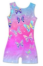 Girls Gymnastics Leotards Toddler Unitard Biketard Clothes 6-7 Years 1a A-pink