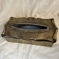 Vintage 1970's Brass AMEROCK CARRIAGE HOUSE Tissue Box Dispenser Cover