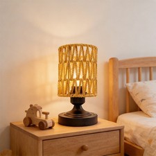 Rattan Lampen kabellos wiederaufladbar für Terrasse Wohnzimmer Schlafzimmer I2Z66983