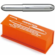 PENCO Bullet Ballpoint Pen 0.7mm Silver Oil-Based FT180 Japan New