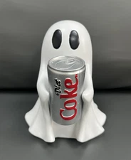 New COCA-COLA Ghost Figurine Holding Diet Coke Can Halloween No Drinks Available