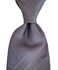 NWT TOM FORD Gray on Gray Striped Woven Silk Tie 280