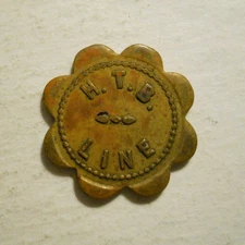 Hill Top Bus Line (Beaver Falls, Pennsylvania) transit token - PA65O
