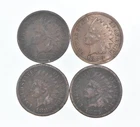 Lot of 4 STRONG Liberty 1880 1888 1883 1885 Indian Head Cent Lot *031