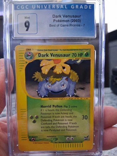 Dark Venusaur Cgc 9 Mint Best Of Game Promo 7 Promos Pokemon Card 2003 NM Blue L