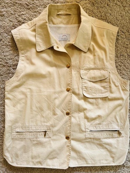 Women Bogner Vest Beige Cotton 40 / L / 48