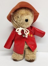 Vintage Paddington Bear Red Rain Coat  Hat by Eden Toys 1981 Collectible Small