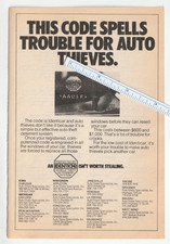 1978 IDENTICAR Magazine AD~Vehical THEFT DETERRENT SYSTEM~Wisconsin Dealer List